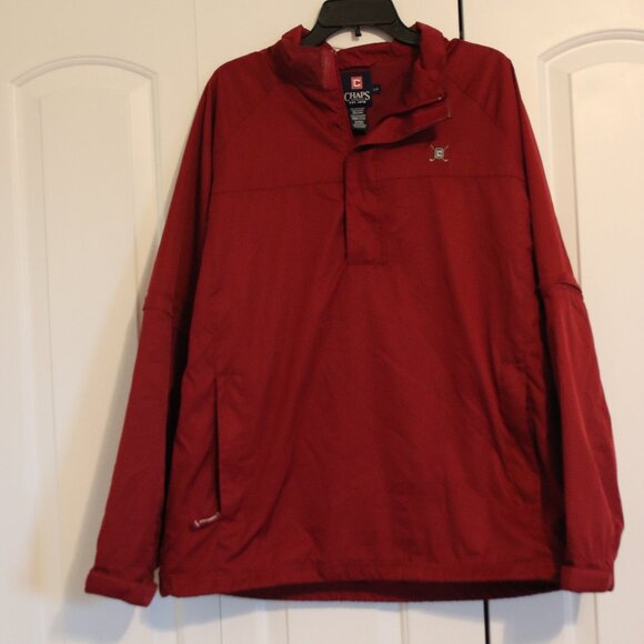 Men's Chaps Burgundy Golf Wind Shirt Removable Sleeves Large - Picture 1 of 15